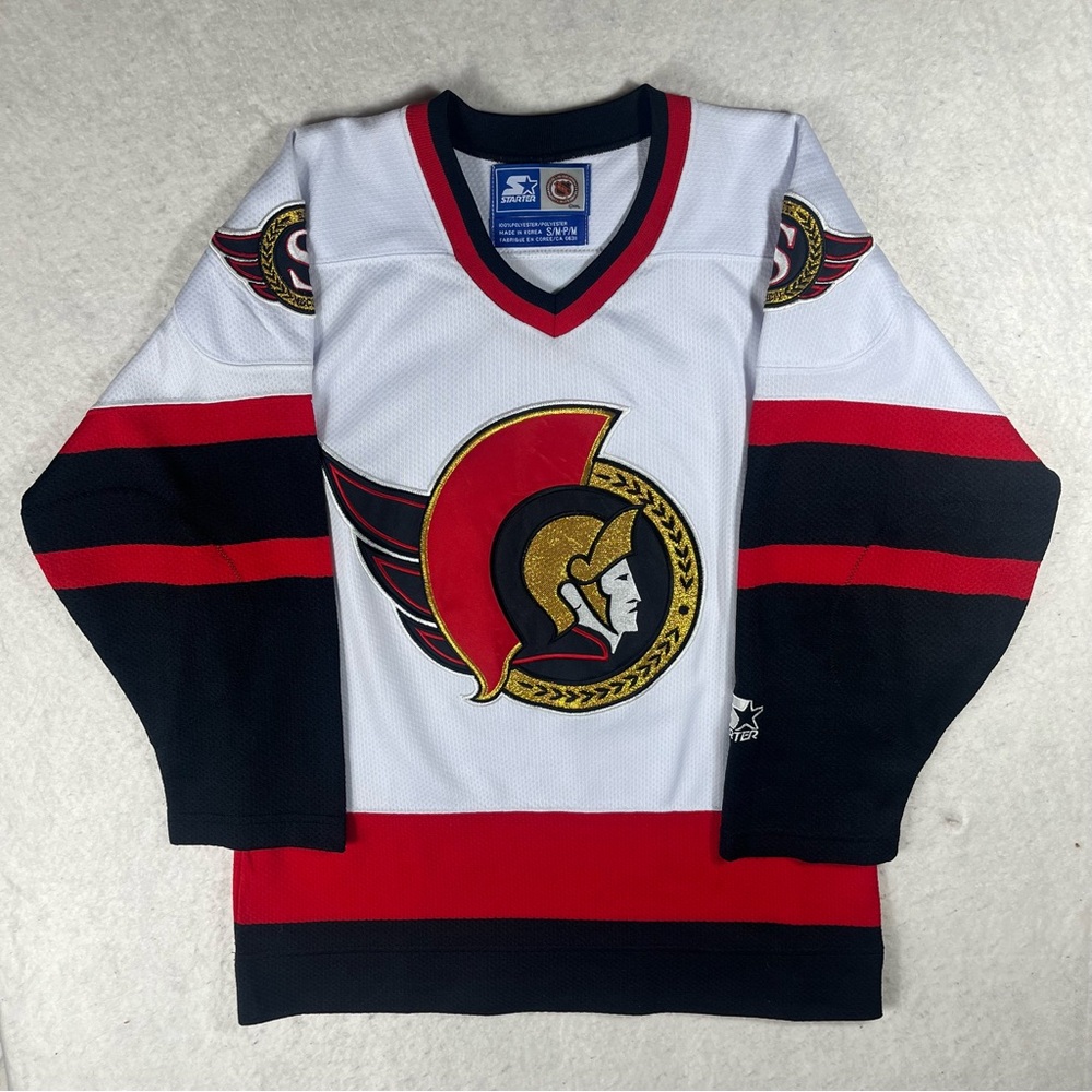 Vintage 90s Ottawa Senators Starter NHL Hockey Jersey Adult Sz Small Stitched